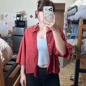 Cropped button up shirt